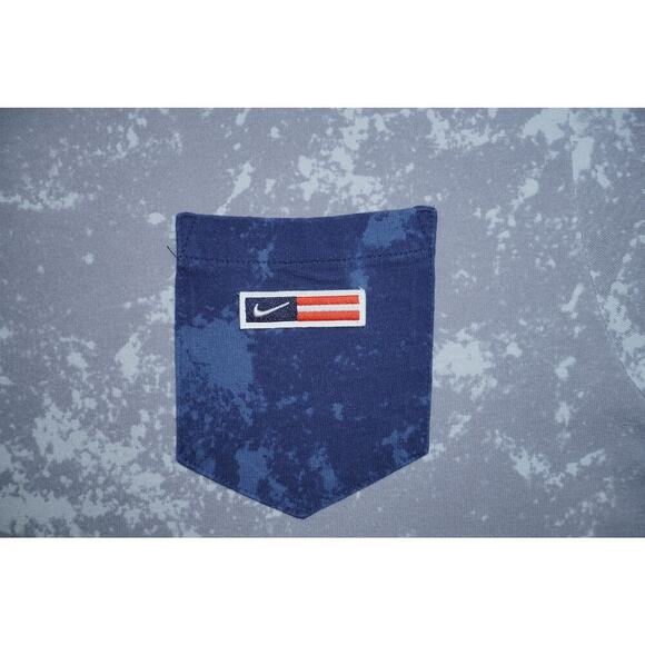 Nike Bleached Effect Pocket T-Shirt Men’s XXL – Gray Blue Topo Map Graphic Back - Picture 4 of 4